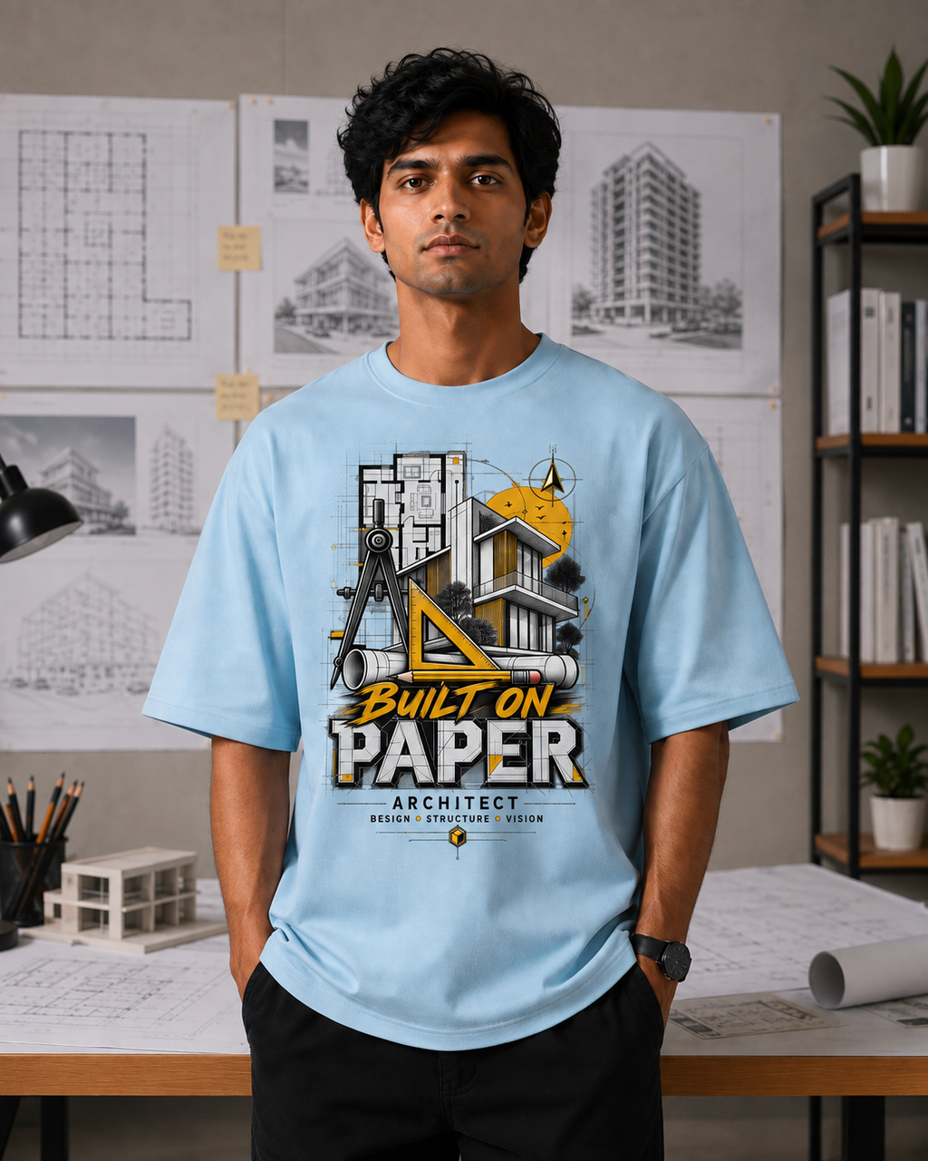 Built on Paper Architect T-Shirt | Oversized Streetwear | SPR Originals
