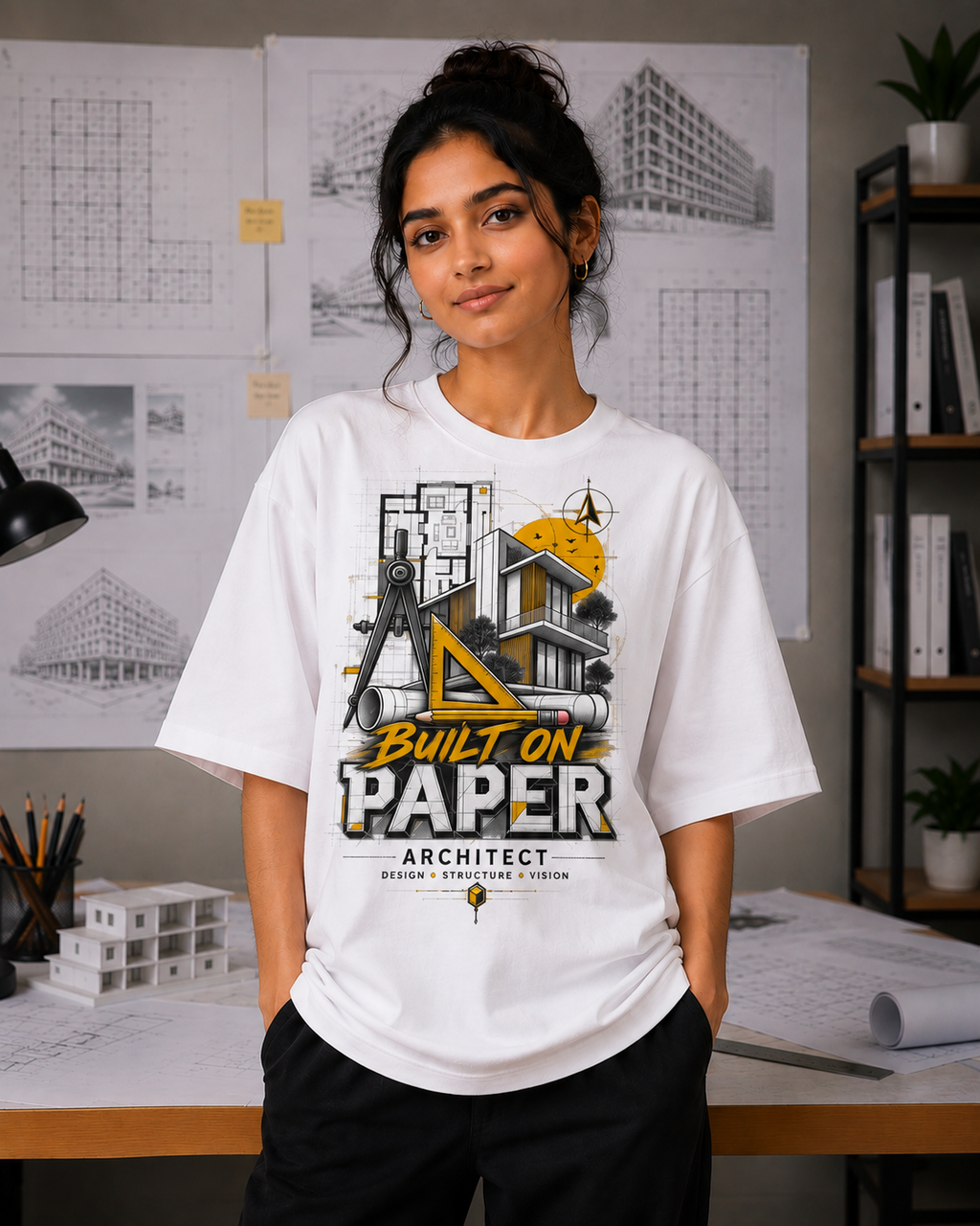 Built on Paper Architect T-Shirt | Oversized Streetwear | SPR Originals
