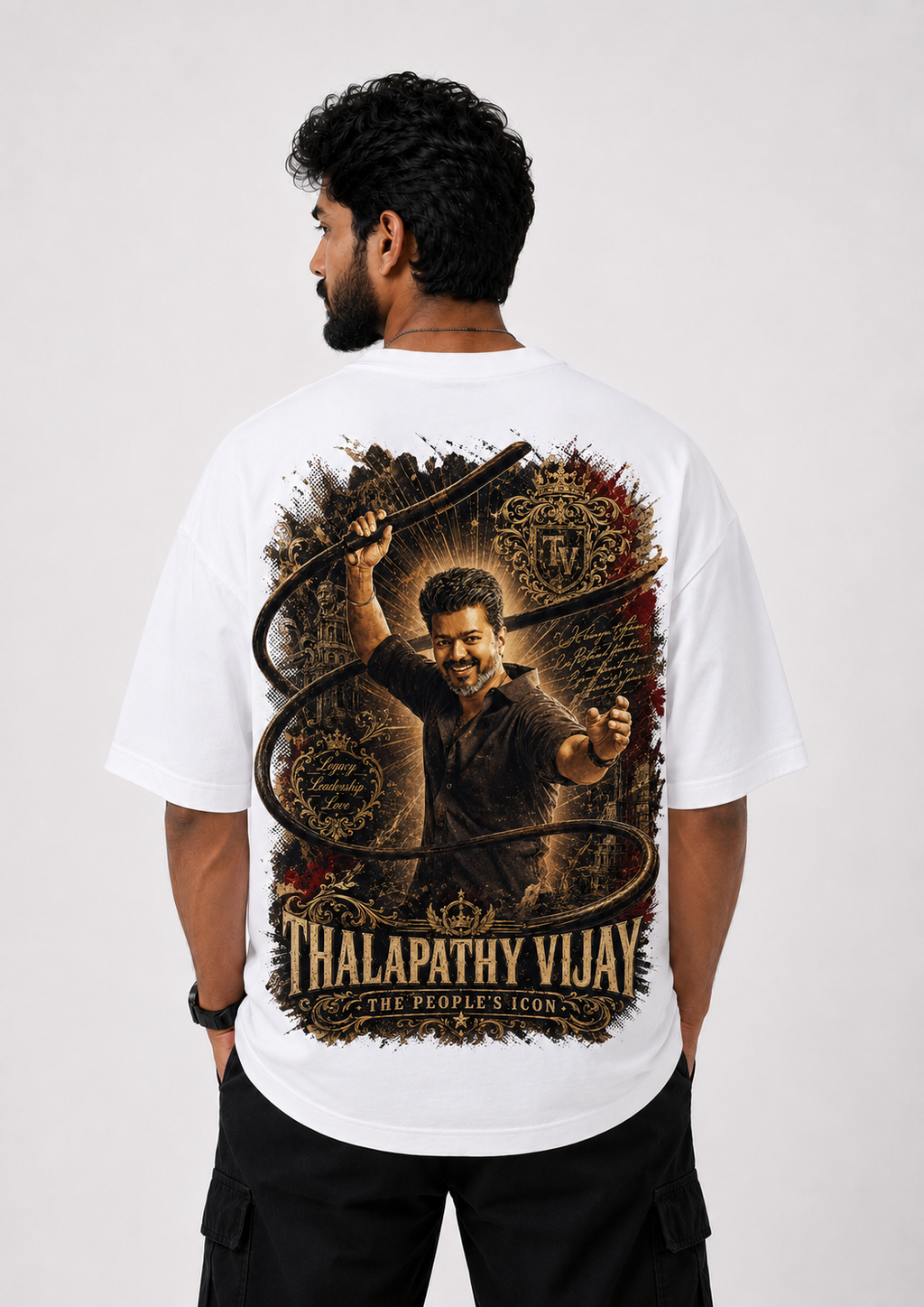 Thalapathy Vijay Jana Nayagan Tribute Oversized T-Shirt | Unisex Streetwear | SPR Originals
