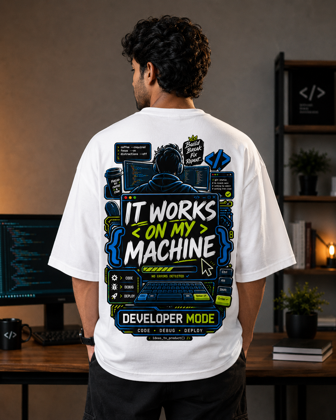 Developer Oversized T-Shirt | It Works on My Machine | SPR Originals
