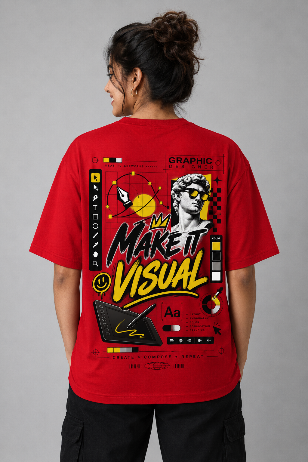 Make It Visual Graphic Designer Oversized T-Shirt | SPR Originals