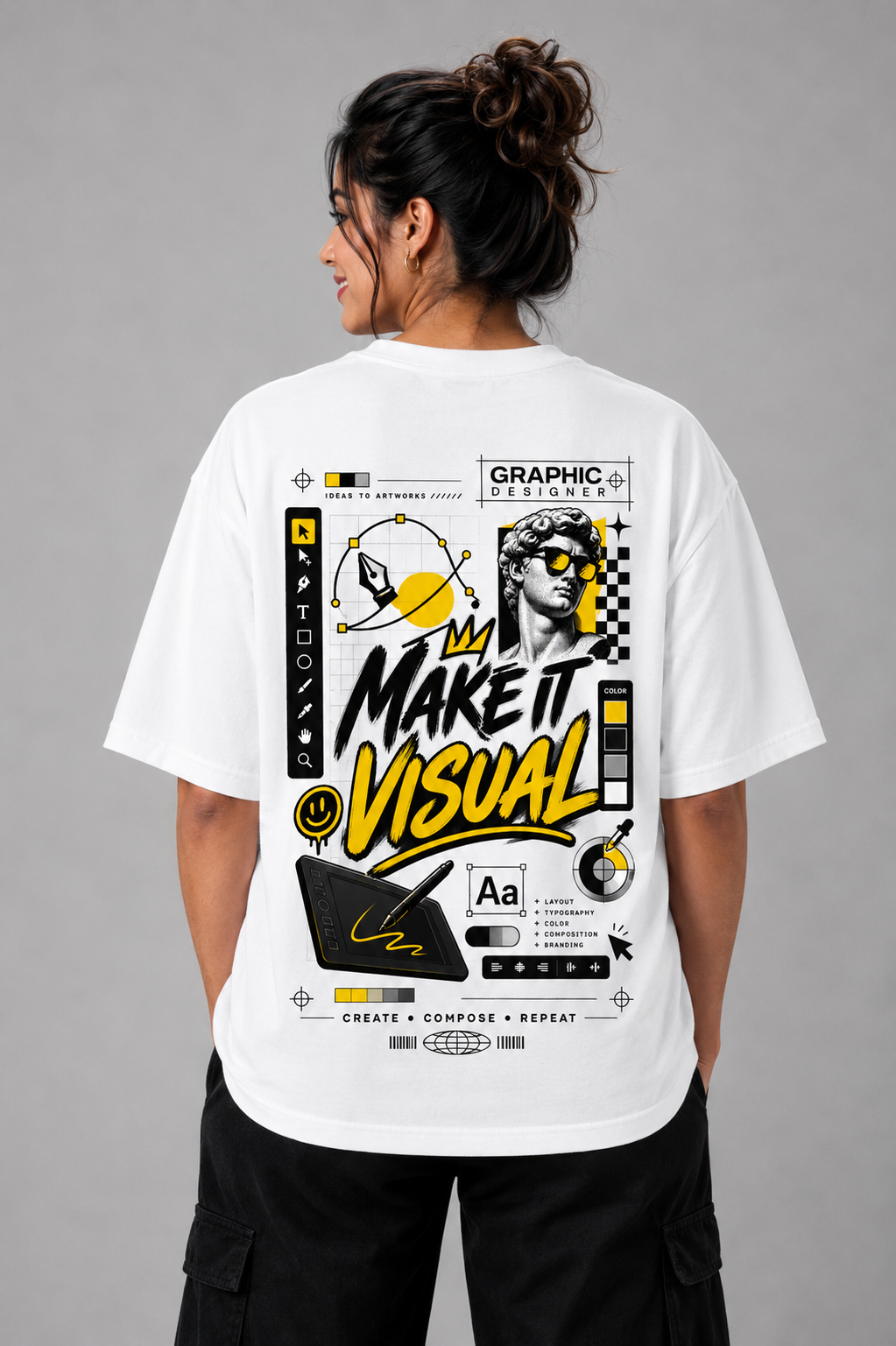 Make It Visual Graphic Designer Oversized T-Shirt | SPR Originals