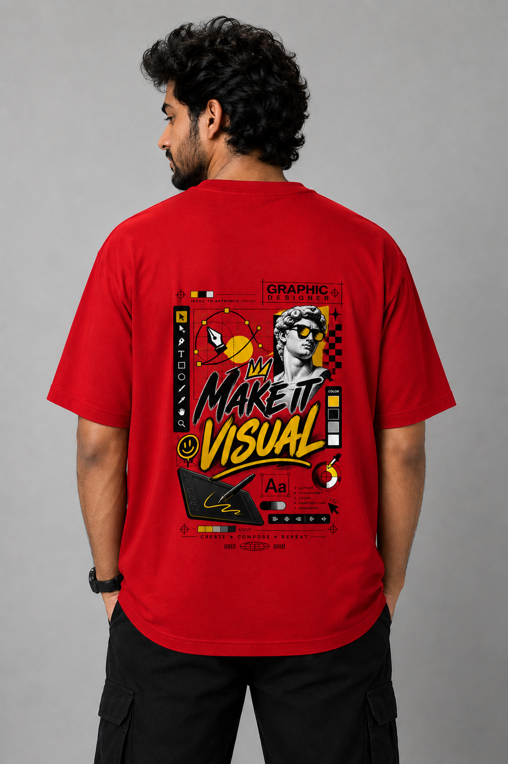 Make It Visual Graphic Designer Oversized T-Shirt | SPR Originals