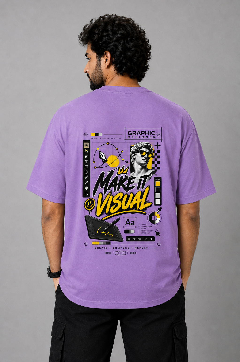 Make It Visual Graphic Designer Oversized T-Shirt | SPR Originals