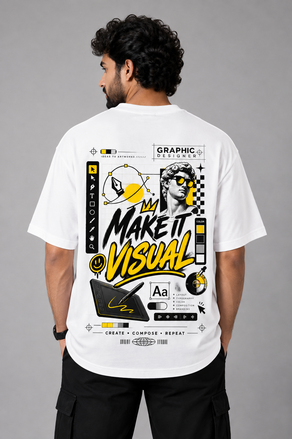 Make It Visual Graphic Designer Oversized T-Shirt | SPR Originals